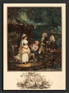 Philibert-Louis Debucourt (French, 1755 - 1832), Annette et Lubin, 1789, etching and wash manner,