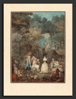 Philibert-Louis Debucourt (French, 1755 - 1832), La Noce au Chateau, 1789, color aquatint and