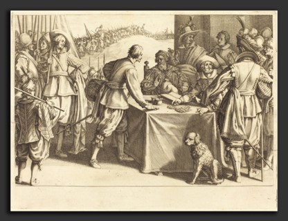 Jacques Callot (French, 1592 - 1635), The Hiring of the Troops, c. 1614, engraving on laid paper