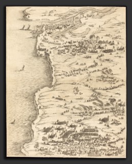 Jacques Callot (French, 1592 - 1635), The Siege of La Rochelle [plate 5 of 16;  set comprises 1952