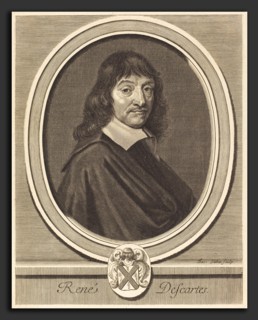 Jacques Lubin (French, c. 1659 - 1703 or after), René Descartes, engraving on laid paper