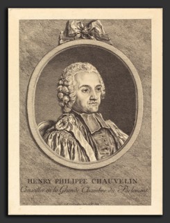 Charles-Nicolas Cochin II (French, 1715 - 1790), Henry Philippe Chauvelin, 1752, etching on laid