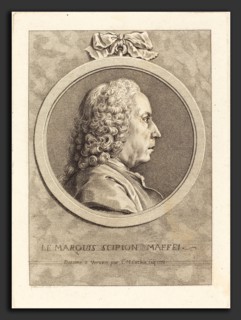 Charles-Nicolas Cochin II (French, 1715 - 1790), Le Marquis Scipion Maffei, 1750, crayon manner