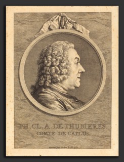 Charles-Nicolas Cochin II (French, 1715 - 1790), Ph.Cl.A. de Thubieres, Comte de Caylus, 1752,