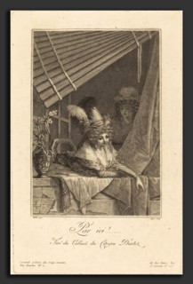 Jacques-Louis Copia after Jean-Baptiste Mallet (French, 1764 - 1799), Par ici, stipple engraving
