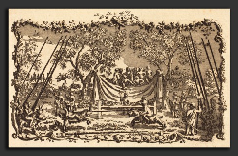 Antoine Carree (French, active 1781-1790), The Tournament of Love, probably 1722, etching and