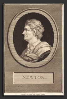 Augustin de Saint-Aubin (French, 1736 - 1807), Isaac Newton, 1801, engraving over etching on laid