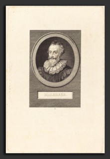 Augustin de Saint-Aubin (French, 1736 - 1807), Francois de Malherbe, 1805, engraving over etching