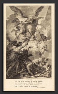 Augustin de Saint-Aubin (French, 1736 - 1807), Simon-Nicolas-Henri Linguet, 1780, engraving over