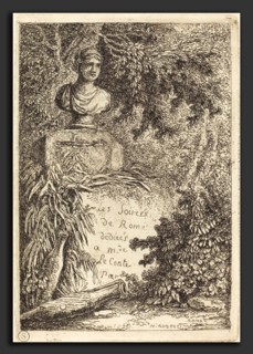 Hubert Robert (French, 1733 - 1808), The Portrait Bust, 1764, etching on laid paper