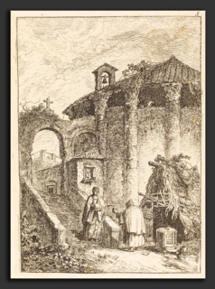Hubert Robert (French, 1733 - 1808), The Ancient Temple, etching