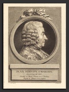 Jean Francois Rousseau (French, born c. 1740), Jean Baptiste Simeon Chardin, 1776, etching
