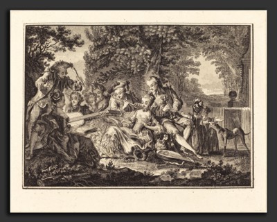 Joseph de Longueil after Charles Eisen (French, 1730 - 1792), Rural Concert, etching and engraving