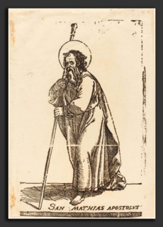 Jacques Stella (French, 1596 - 1657), Saint Matthias, woodcut