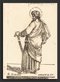 Jacques Stella (French, 1596 - 1657), Saint Simon, woodcut