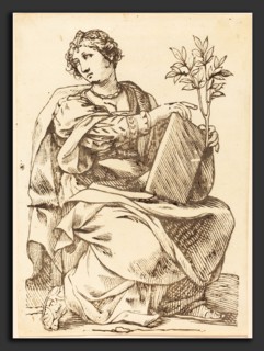 Jacques Stella (French, 1596 - 1657), Sibylla Agrippa, 1625, woodcut