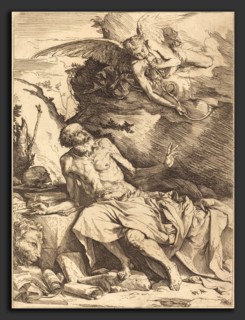 Jusepe de Ribera (Spanish, 1591 - 1652), Saint Jerome Hearing the Trumpet of the Last Judgment, c.