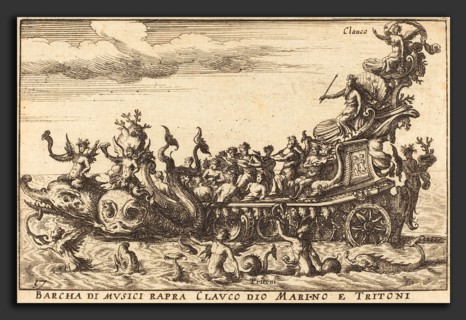 Balthasar Moncornet after Remigio Cantagallina (French, c. 1600 - 1668), Barcha di musici rapra
