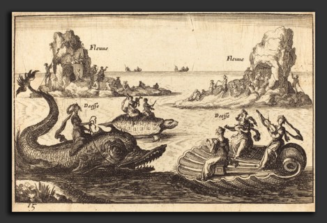 Balthasar Moncornet after Remigio Cantagallina (French, c. 1600 - 1668), Goddesses on the River,