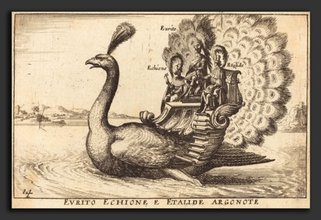 Balthasar Moncornet after Remigio Cantagallina (French, c. 1600 - 1668), Evrito Echione e Etalide