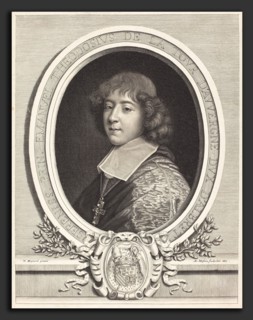 Antoine Masson after Nicolas Mignard (French, 1636 - 1700), Cardinal de Bouillon, 1665, etching and