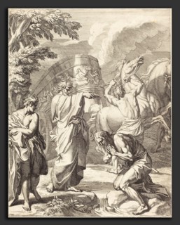 Louis Cheron (French, 1660 - 1725), Baptism of the Eunuch, etching
