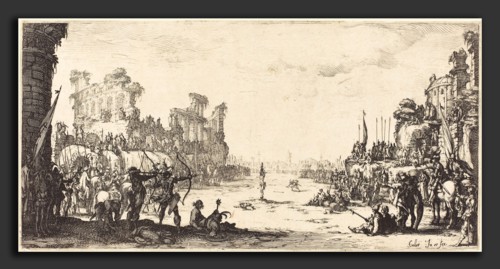 Jacques Callot (French, 1592 - 1635), The Ordeal by Arrows (Saint Sebastian), c. 1632-1633, etching