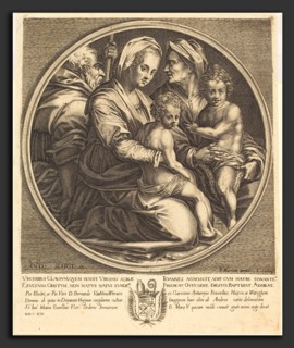 Jacques Callot after Andrea del Sarto (French, 1592 - 1635), The Holy Family, engraving