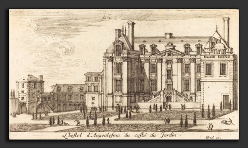 IsraÃ«l Silvestre (French, 1621 - 1691), L'hostel d'Angoulesme, 1652, etching