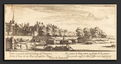 IsraÃ«l Silvestre (French, 1621 - 1691), Veue de Larcenal, 1655, etching