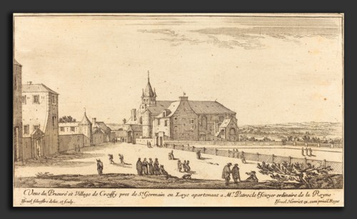 IsraÃ«l Silvestre (French, 1621 - 1691), Veue de Prieure et Village de Croissy, 1650, etching