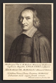 Robert Nanteuil (French, 1623 - 1678), L'Abbe Michel de Marolles, 1657, engraving