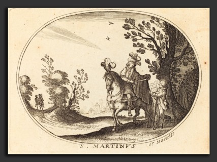 Balthasar Moncornet (French, c. 1600 - 1668), Saint Martin and the Beggar, engraving