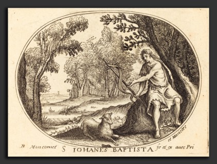 Balthasar Moncornet (French, c. 1600 - 1668), Saint John the Baptist, engraving