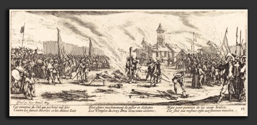Jacques Callot (French, 1592 - 1635), The Stake, c. 1633, etching