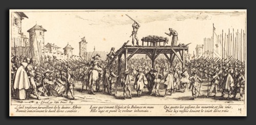 Jacques Callot (French, 1592 - 1635), The Wheel, c. 1633, etching