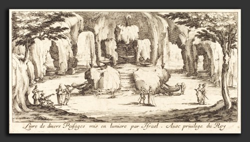 after Jacques Callot, Subtitle for "Various Landscapes", 1635 or after, etching