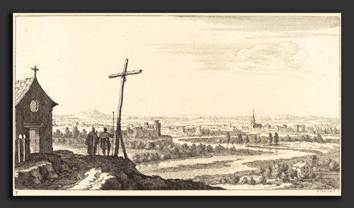 Sébastien Le Clerc I (French, 1637 - 1714), Landscape with Church and Town in Distance, 1673,