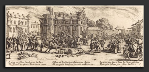 Jacques Callot (French, 1592 - 1635), Destruction of a Convent, c. 1633, etching