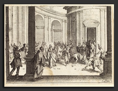 Jacques Callot (French, 1592 - 1635), Stoning of Jesus, 1635, etching