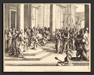 Jacques Callot (French, 1592 - 1635), Stoning of Jesus, 1635, etching