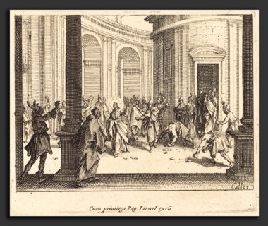 Jacques Callot (French, 1592 - 1635), Stoning of Jesus, 1635, etching