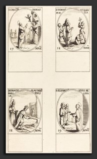 Jacques Callot (French, 1592 - 1635), St. Gregory; Sts. Romanus & Barulla; Dedication of the