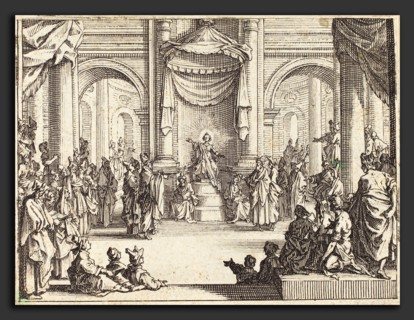 Jacques Callot (French, 1592 - 1635), Christ Disputing with the Doctors, 1635, etching