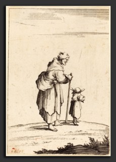 after Jacques Callot, Beggar Woman and Child, 17th century, etching