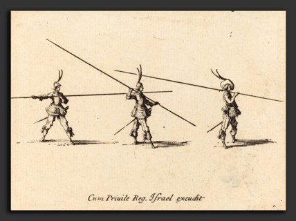 Jacques Callot (French, 1592 - 1635), Drill with Tilted Pikes, 1634-1635, etching
