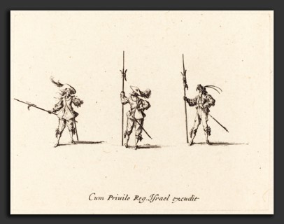 Jacques Callot (French, 1592 - 1635), Drill with Halberds, 1634-1635, etching