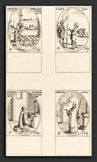 Jacques Callot (French, 1592 - 1635), Sts. Donatilla, Maxima & Secunda; St. Fabius; St. John