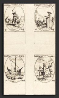 Jacques Callot (French, 1592 - 1635), St. Dympna; St. Peregrinus; St. Restituta; St. Dioscorus,