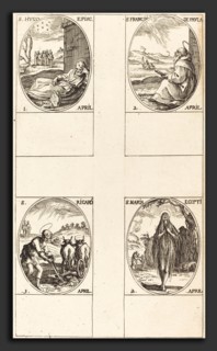 Jacques Callot (French, 1592 - 1635), St. Hugo; St. Francis of Paula; St. Mary of Egypt; St.